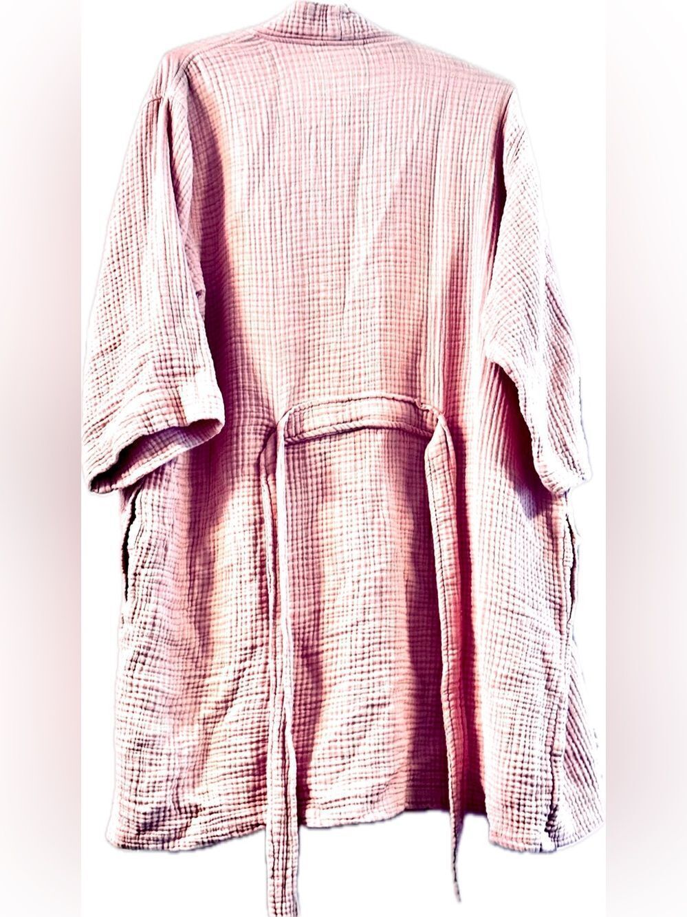 SPA Essentials by Sleep sense Sz XL Bathrobe Houserobe 100%  Organic Cotton - Picture 9 of 9